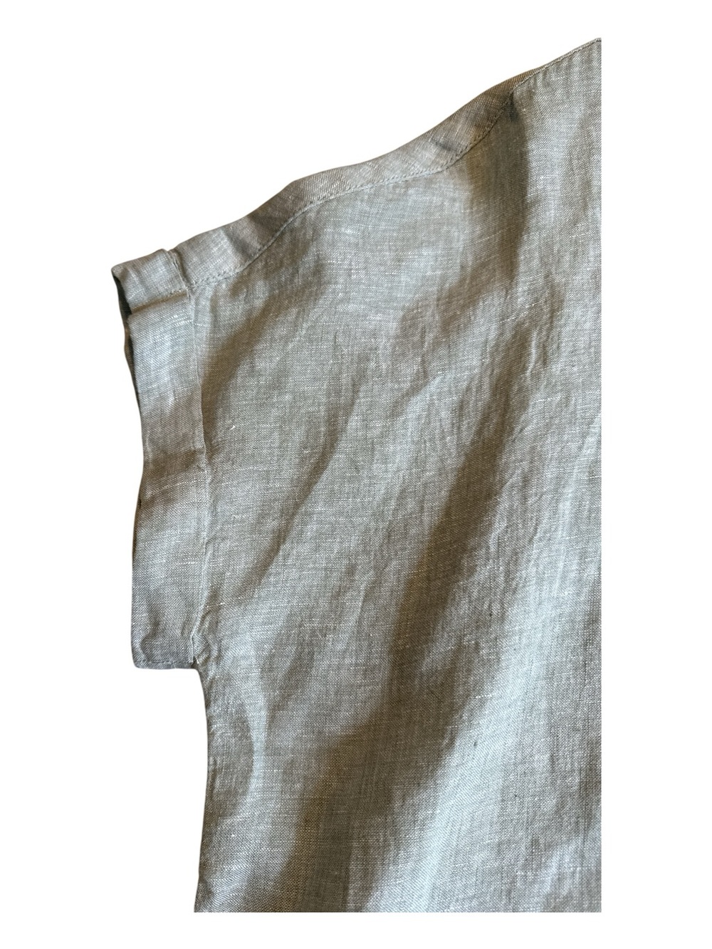 Rachel Zoe 100% Linen Short Sleeve Buttoned Top - Picture 4 of 7
